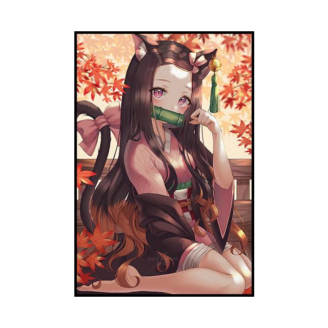 Demon Slayer Anime Poster Kamado Nezuko Character Decorative Canvas Painting Kids Room Wall Art Prints Modern Home Decor Murals No Frame