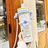 Large-Capacity Thermos Cup with Ceramic Liner, 2025 New Model, Stylish Cup for Women, Niche High-End Water Cup with Straw