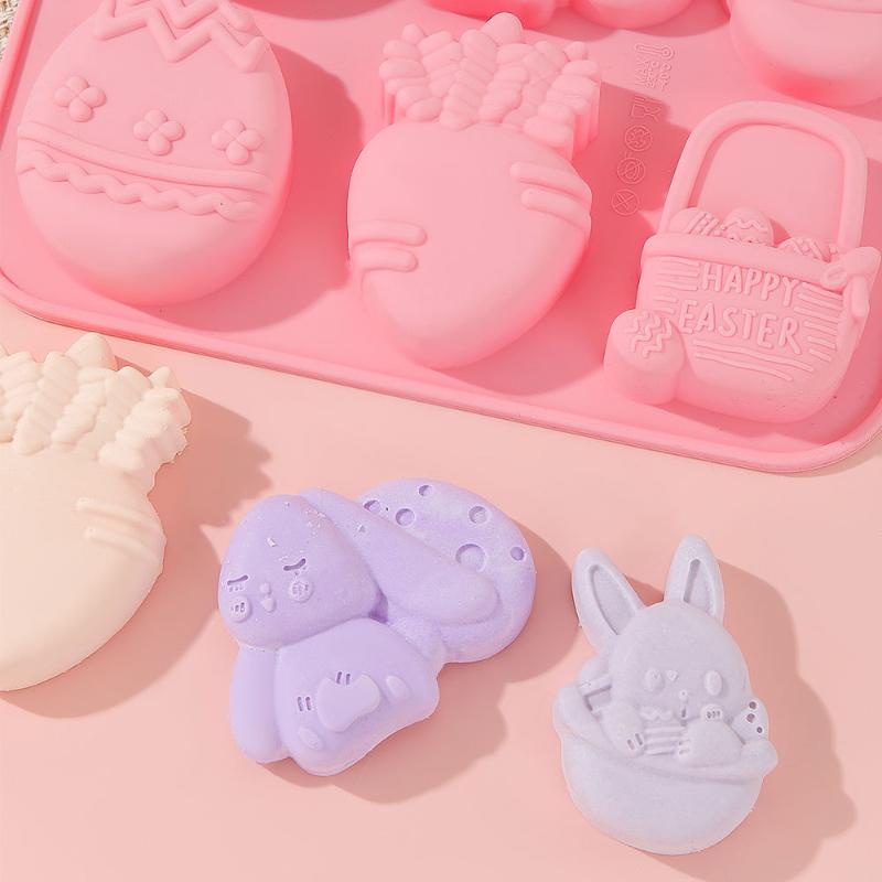 Easter Bunny Egg Shaped Silicone Mold Diy Cake Cookies Mold Chocolate Candy Baking Tool For Easter Birthday Party Decoration