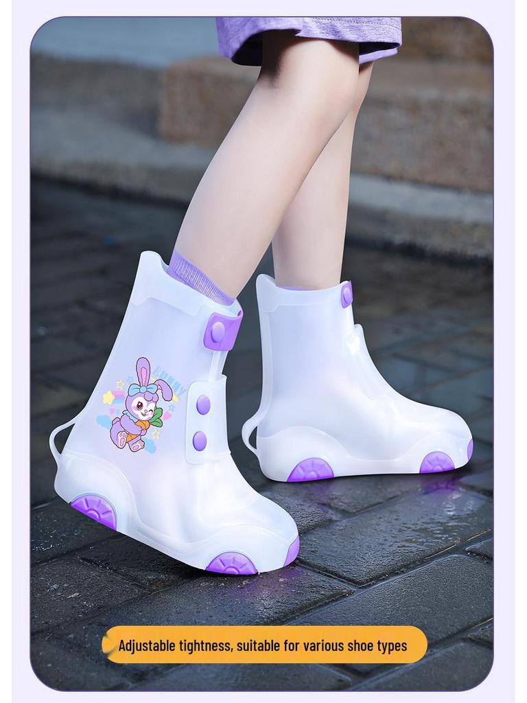 Children's Waterproof Non-Slip Silicone Rain Boot Covers: Durable, Dirt-Proof, Reusable for School Outdoors