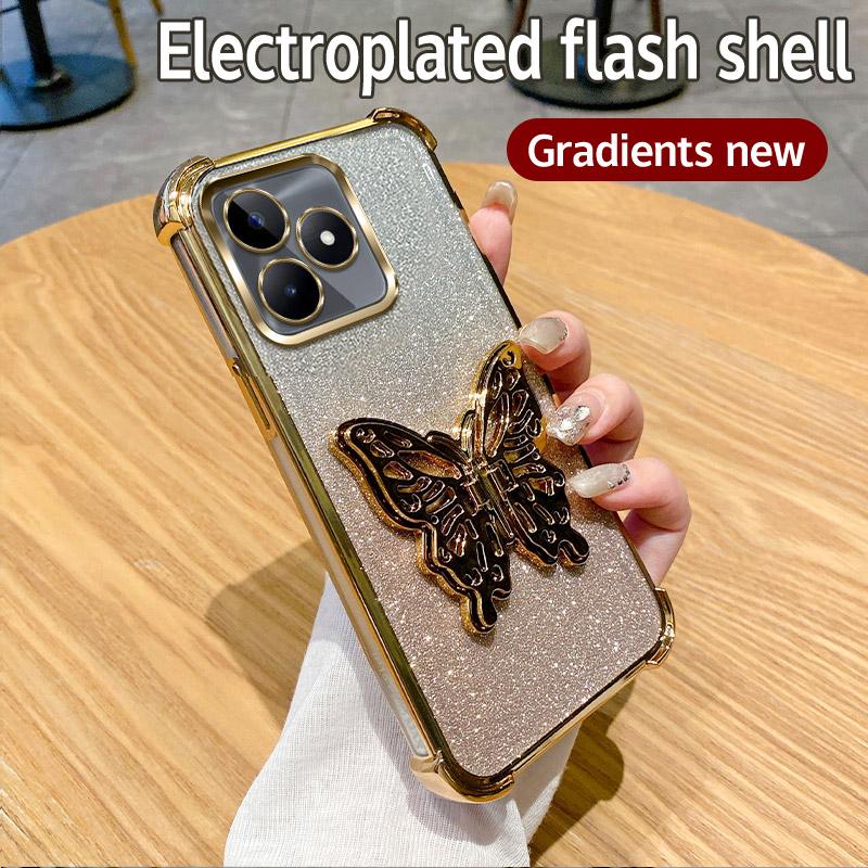 Shockproof Butterfly Holder Stand Phone Case For Google Pixel 7 8 9 10 Pro XL Google Pixel 7A 8A 9A 10 9 8 7 Pro 5G Soft Cover