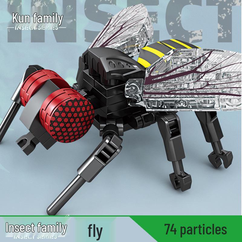 Kai Zhi Insect Building Blocks - Mantis & Dragonfly Model Toy for Boys