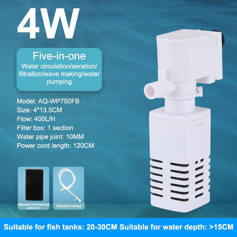 Aquarium Filter Pump Fish Tank Submersible Silent Air Oxygen Aerator Water Change Pump Aquarium Air Pump Wave Maker 220V