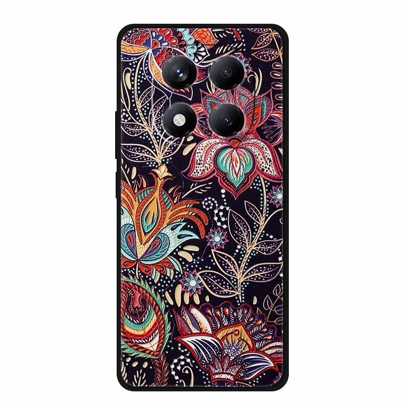 3D Flowers Emboss Fundas For Redmi Note 15 5G (China) Case Soft Silicone Phone Cases For Note 15 5G For China Covers Shell Coque