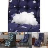 Plush Leaves Starry High Back Chair Cushion With Elegant Design For Cozy Patio Lounging