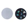 7Pcs Polyhedral Resin Dice Set Clear Numbers Role Playing Games Exquisite Collectible Gift for Family Friends Blue+Red