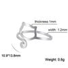 My Shape Cute Cat Rings Lovely Kitten Stainless Steel Finger Ring for Women Girls Adjustable Size Ring Fashion Jewelry Gifts