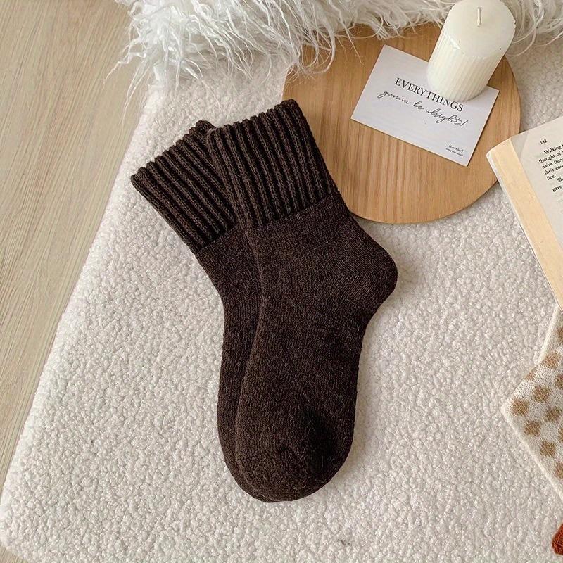 

1PAIR simple solid color thickened socks, comfortable soft tube socks, women s stockings and socks Asian One-size кофейный