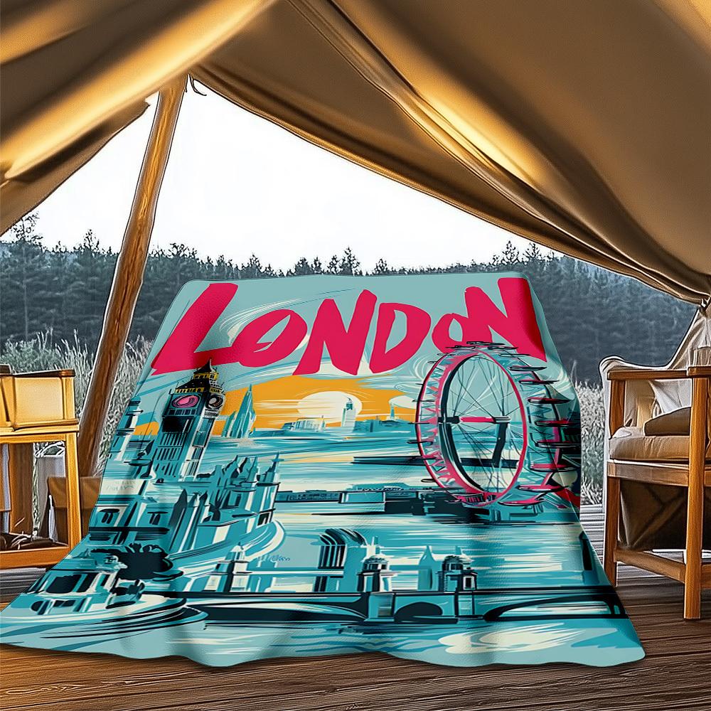 1pc Butterfly Love Heart Roses Throw Blanket Polyester Fiber, Lightweight Flannel, Soft & Warm, All Season Use for Outdoor, Camping