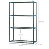70L x 27W x 110H cm Modern Plant Stand Set of 2, 4-Tier Planter Holder with Steel Frame, Outdoor Flower Display Rack for Potted Plants Balcony Décor