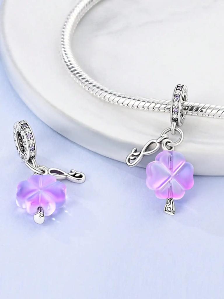 Charms Plata Copper Colors Pink Flower Heart Hat Bead Charm Pendant For Original Bracelet For Women Diy Jewelry Love Gift