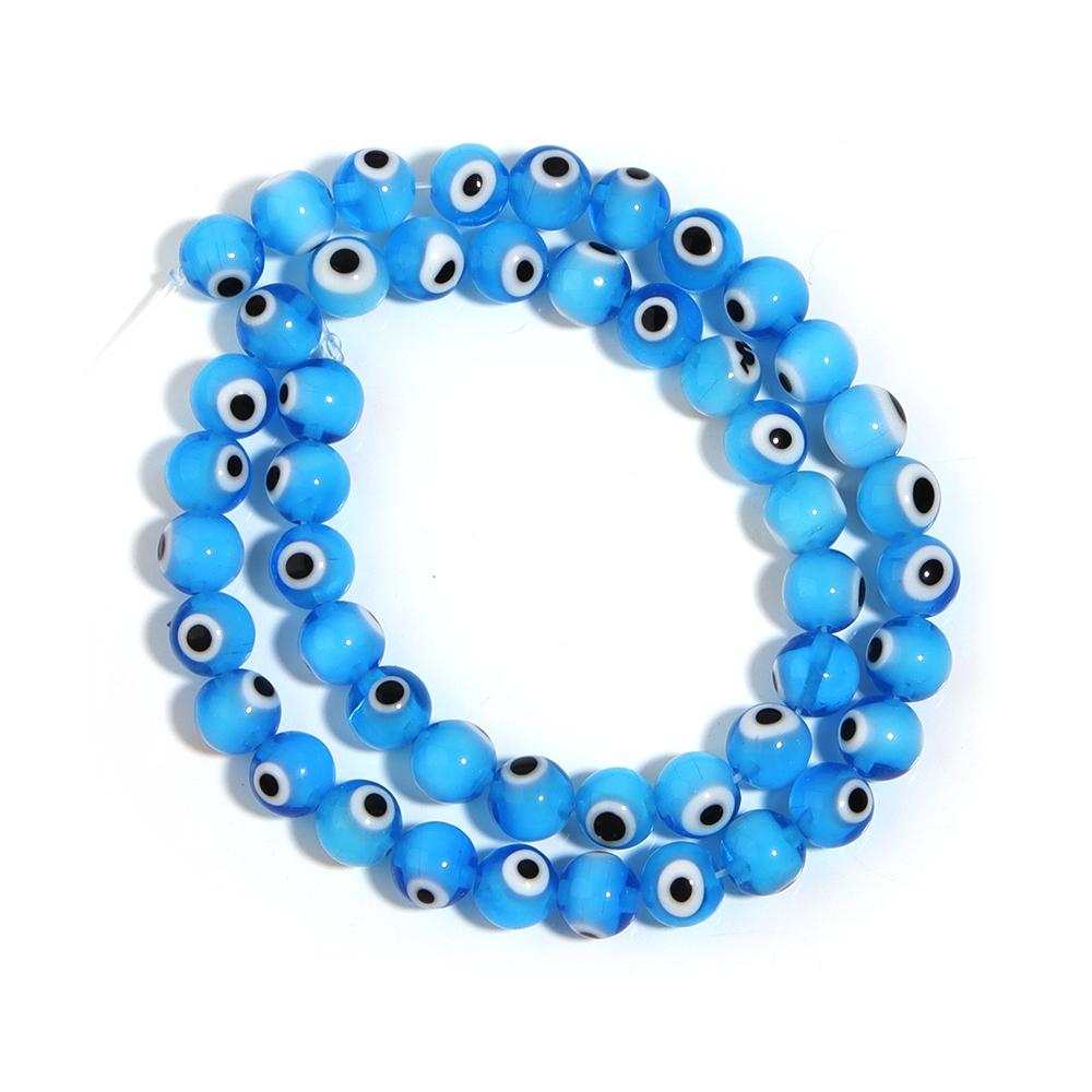 1 Strand Colorful Lampwork Beads Evil Eyes Round Loose Spacer Glass Beads For DIY Bracelet Necklace Jewelry Findings 4 6 8 10mm