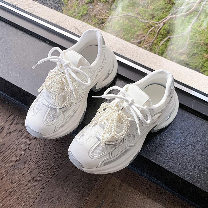 

Женские немецкие тренировочные туфли на платформе, весна 2025, новая спортивная и повседневная обувь, сетчатые дышащие, ретро, универсальные, удобные туфли Форреста Гампа 35