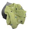 Atmosphere green star sweater jacket women's 1011 spring and autumn new soft waxy loose lazy wind knitted cardigan