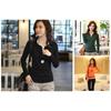 Design Feeling Color Block Mock Two Piece T Shirt For Women With Stretch Cotton For Office Wear