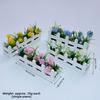 1:12 Scale Flower Fence Decor 8 Styles Garden Lifelike Artificial Flower  Doll House Decor