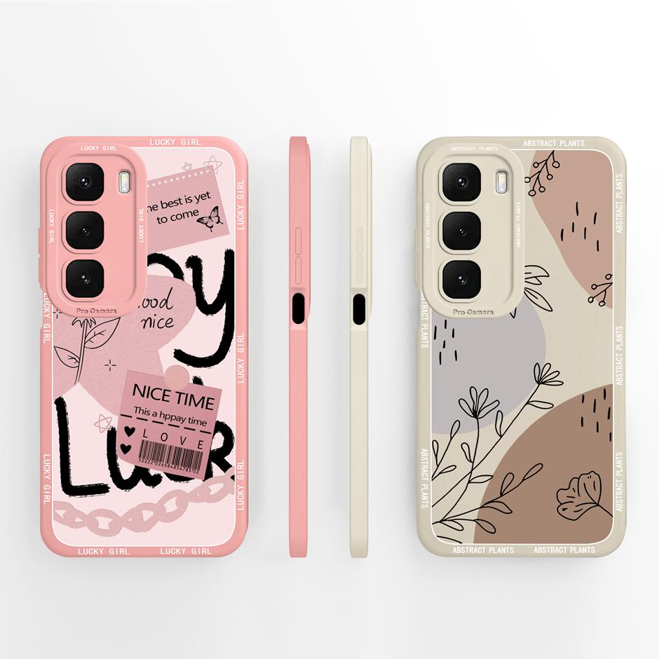 Pentru carcasa Infinix Hot 60i 4G Fashion Prevalent Fluture Silicon Lichid Moale Bumper Protector Cover Pentru Infinix Hot60i 4G Funda