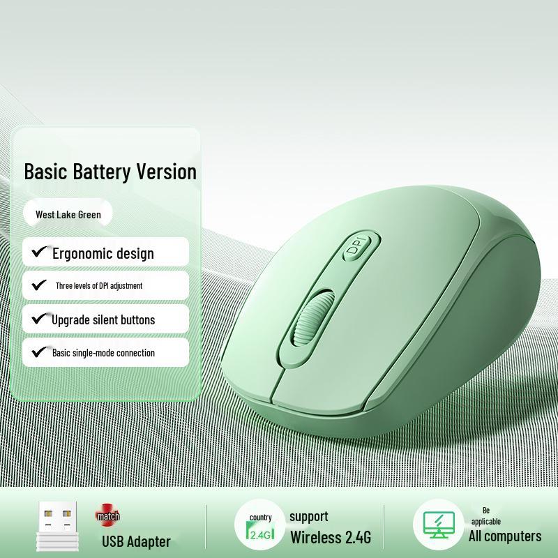 Bluetooth Wireless Dual-Mode Silent Mouse for Lenovo, Asus, HP, Dell Laptops