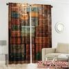2 Stück, 2D-FLACHDRUCK Vorhänge (Ohne Stange) Wand mit Vintage-Koffern(1) Schicke Vorhänge Digitaldruck Langlebig 100% Polyester