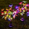 Solar Butterfly Flower Ground Lamp , Outdoor Solar Garden Lamp, Plastic Material, Great for Garden, Yard and Lawn Decoration