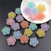 Großhandel Transparent Frosted Blume Schmuck Machen Anhänger DIY Für Halskette Armband Sandwich Perlen 10Pcs 17*11mm perlen