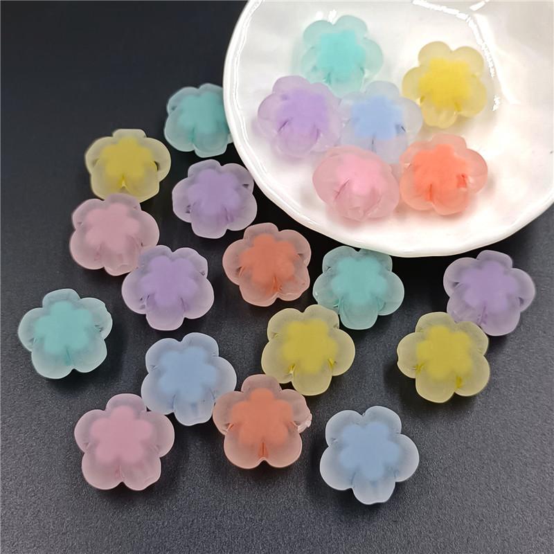 Velkoobchodní Průhledný Matný Květ Přívěsek pro Výrobu Šperků DIY Pro Náhrdelník Náramek Sendvičové Korálky 10ks 17*11mm korálky