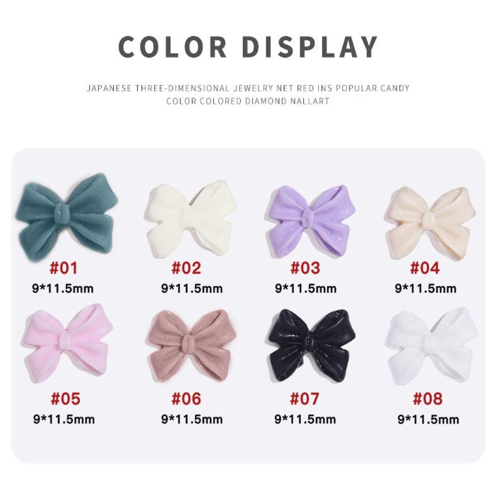 10PCS Bow Accessories Resin 3D Rhinestone Fashion Nail Accessories  Nail