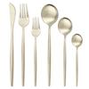 36Pcs/set Red Gold Dinnerware Cutlery Set Stainless Steel Knife Dessert Fork Tea Spoon Silverware Kitchen Flatware Tableware Set