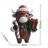 Cute Highland Cow Figurine Christmas Halloween Home Garden Decor Gift