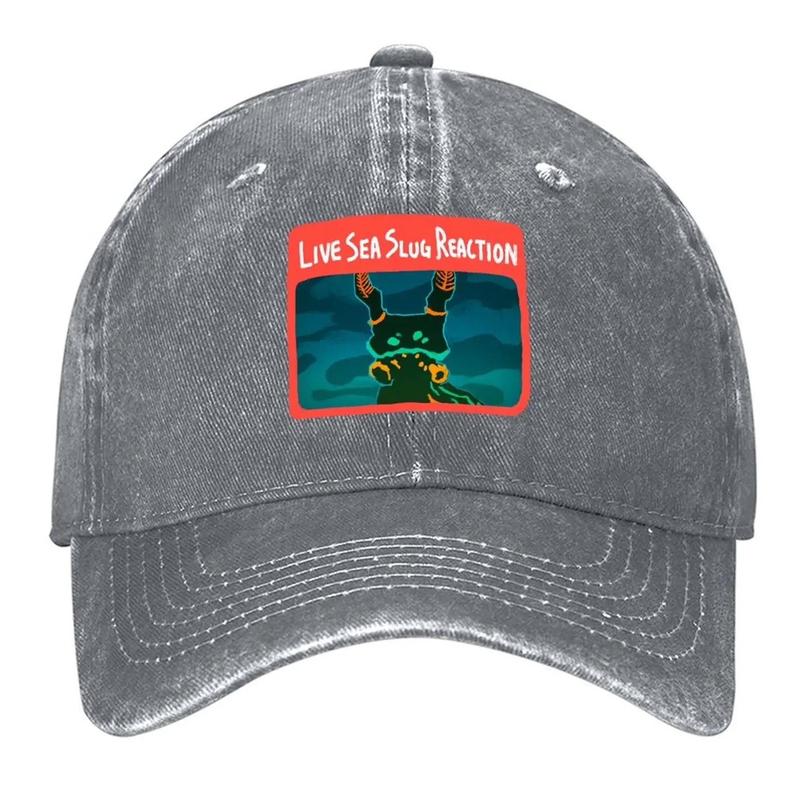 New Live Sea Slug Reaction (Black) Baseball Cap hard hat Designer Hat Visor Snap Back Hat For Women Unisexs