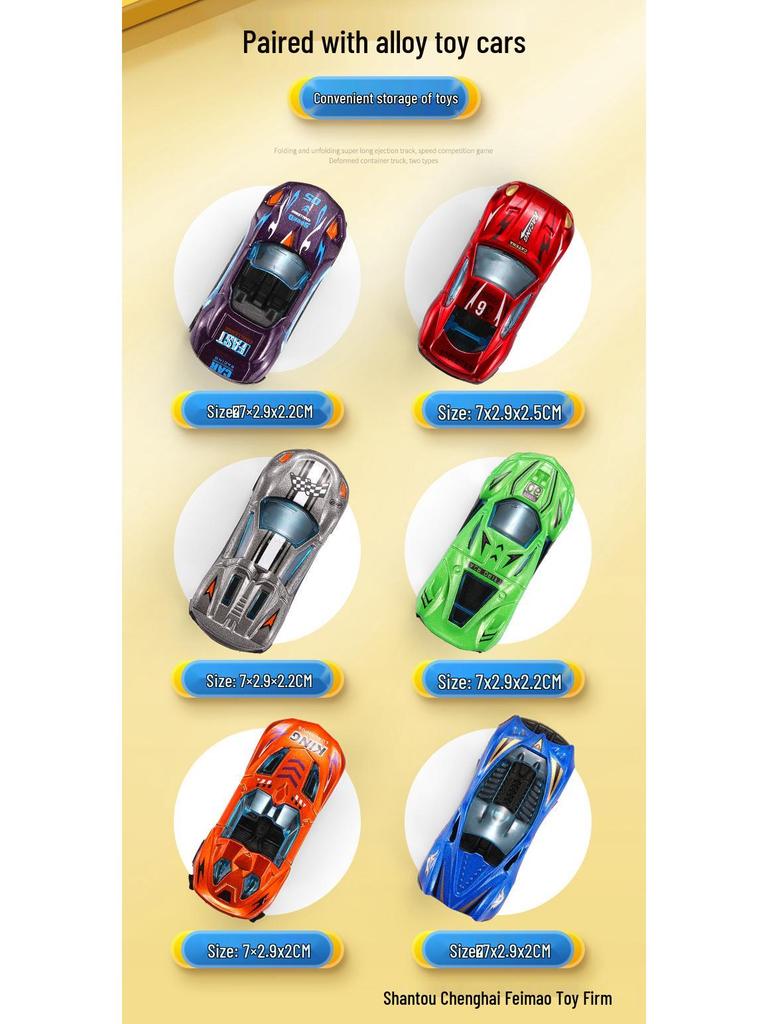 Transforming Toy Truck Car Model with Launching & Storage Features for Kids Aged 3-6