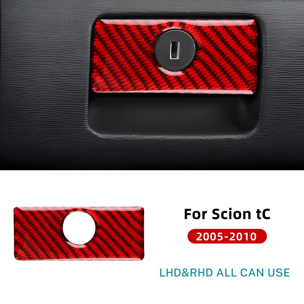 For Scion tC 2005 2006 2007 2008 2009 2010 Real Soft Carbon Fiber Sticker LHD RHD Car Co-Pilot Glove Box Switch Interior Trim