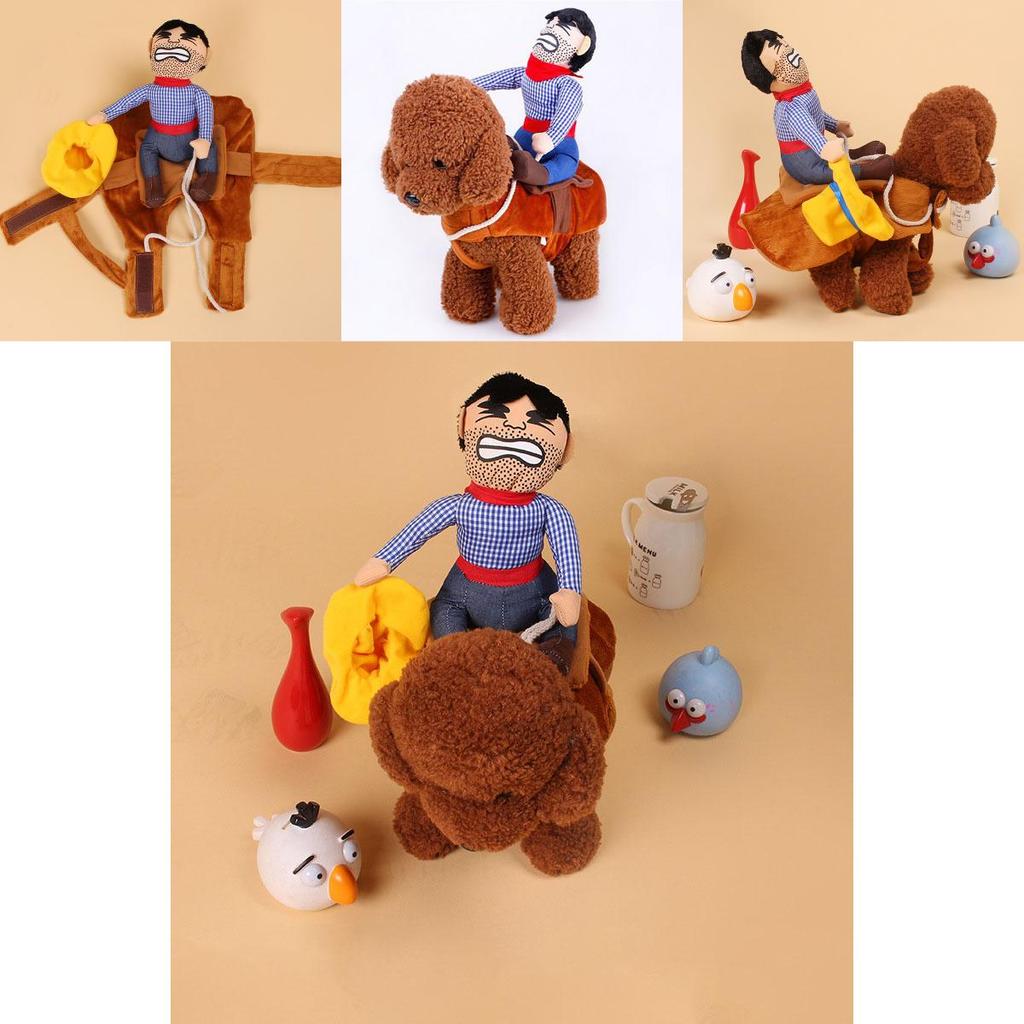Premium Quality Funny Riding Horse Cowboy Pet Dog Costume For Halloween Parties