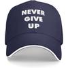 Never Give Up Baseball Cap Unisex Polyester Casual Sun Protection Adjustable Baseball Hat