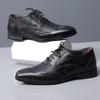Fashion Whoholl Men Crocodile Dress Leather Shoes Lace-Up Wedding Party Shoes Mens Business Office Oxfords Flats Plus Size Men Fashion