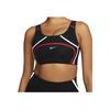 Nike Swoosh Line Design Logo Printed Sports Bra Women underwear Black CN1449-010