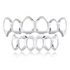 European Six-Tooth & Four-Tooth Hollow Fangs with Flat Teeth Hip Hop Grill Set