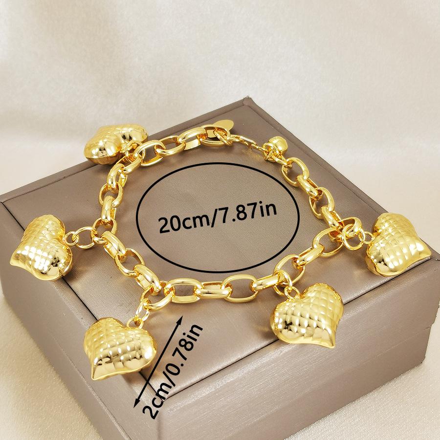 Двухцветный браслет-сердце с покрытием из 24-каратного золота, вдохновленный Ближним Востоком