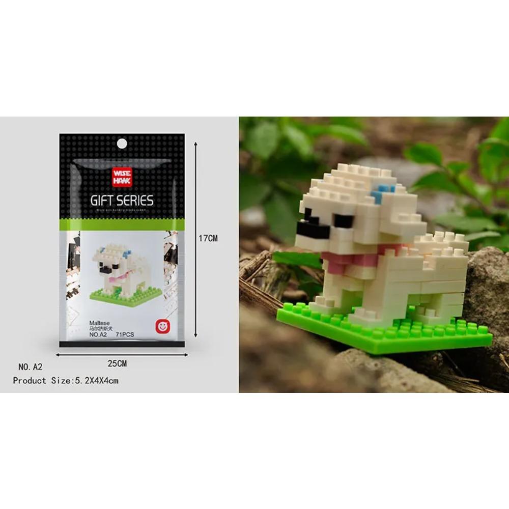 Mini Building Blocks 3D Animal Diamond Model Micro Bricks Dog Cat Bird Moose Wolf Panda Macaw Toys For Children Birthday Gifts