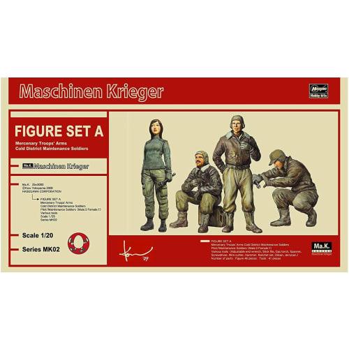 Hasegawa Maschinen Krieger Ma.K. Figure Set 1/20 Scale Plastic Model MK02