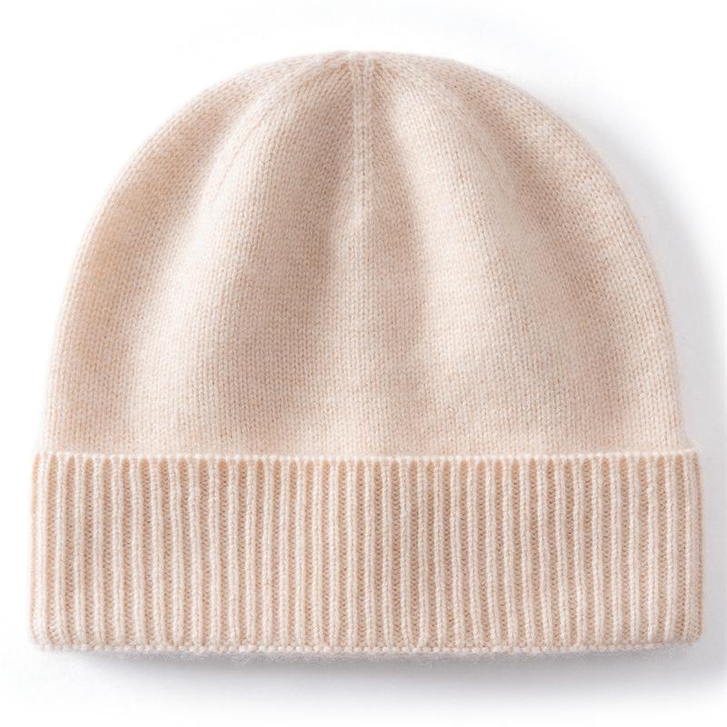 Children's new cashmere hats Boys and girls thermal ear protectors Autumn and winter solid color knitted hats Wool hats