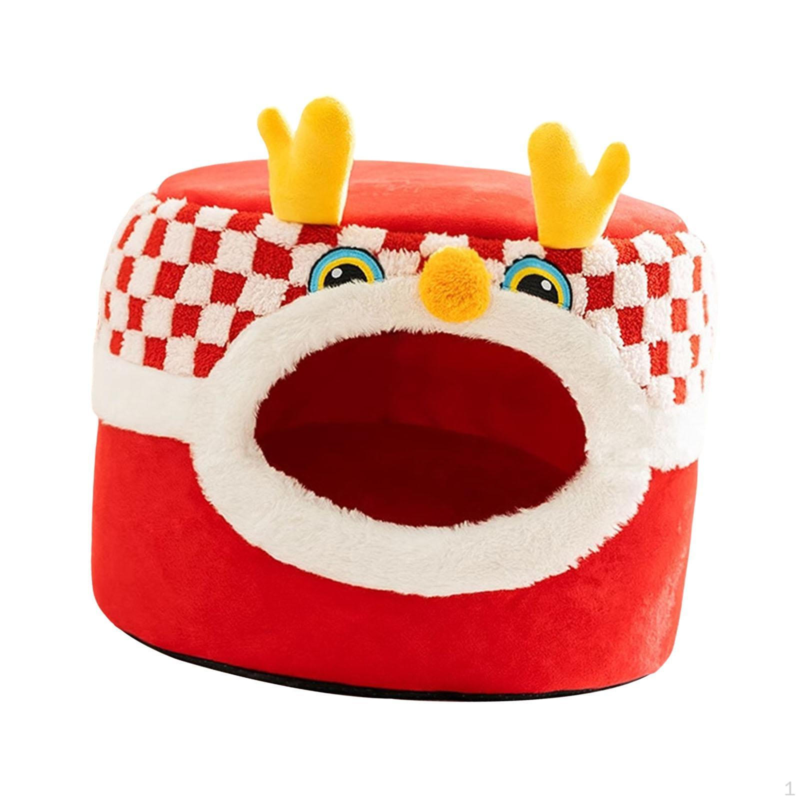 

Enclosed Cat Shelter for Pets, Cozy Tent Bed Cats And Dogs Up to 15 Pounds красный