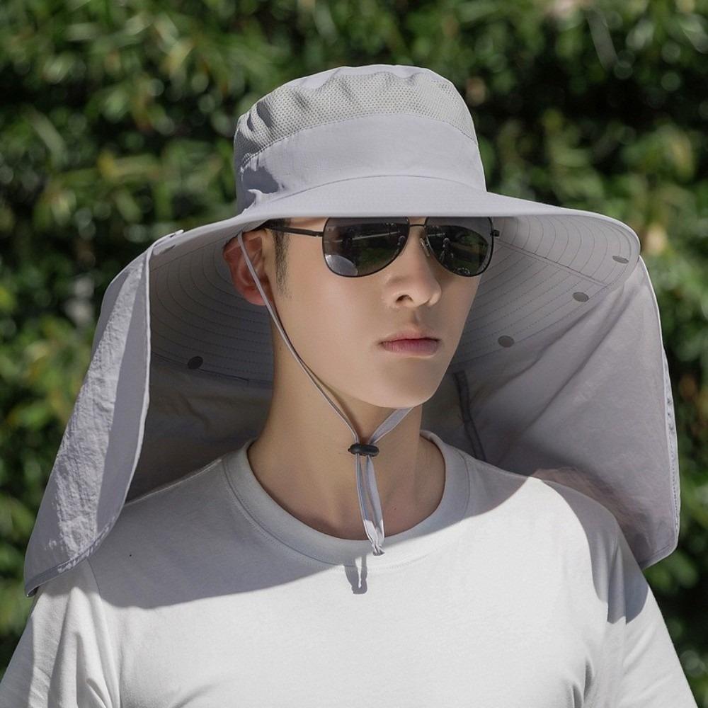 Neck Protection Women Visor Cap Cloth Summer Bucket Hat Foldable Fisherman Hat  Outdoor