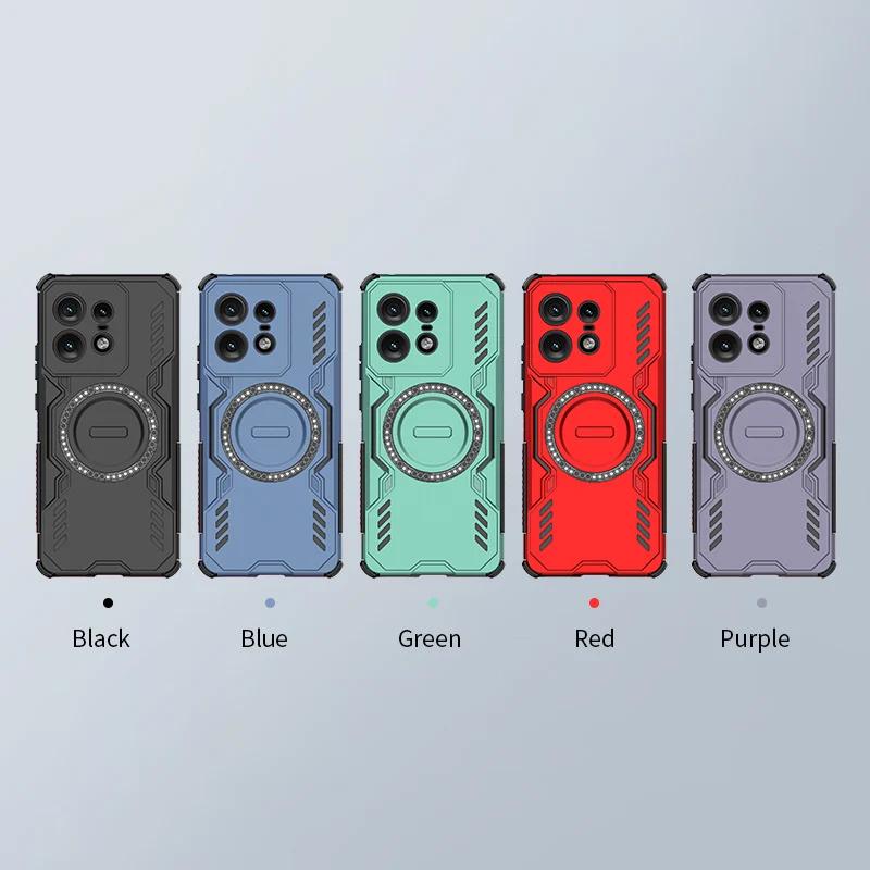 Pancerne etui z odprowadzaniem ciepła, odporne na wstrząsy, magnetyczne etui na Motorola Edge 50 Pro Fusion 40 Neo, poduszki powietrzne w czterech rogach, etui ochronne przed upadkiem