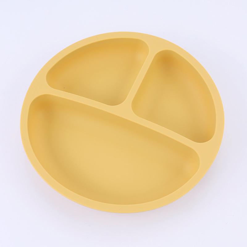Children's Silicone Divided Plate Set: Food-Grade Tableware with Fork & Spoon for Babies and Toddlers