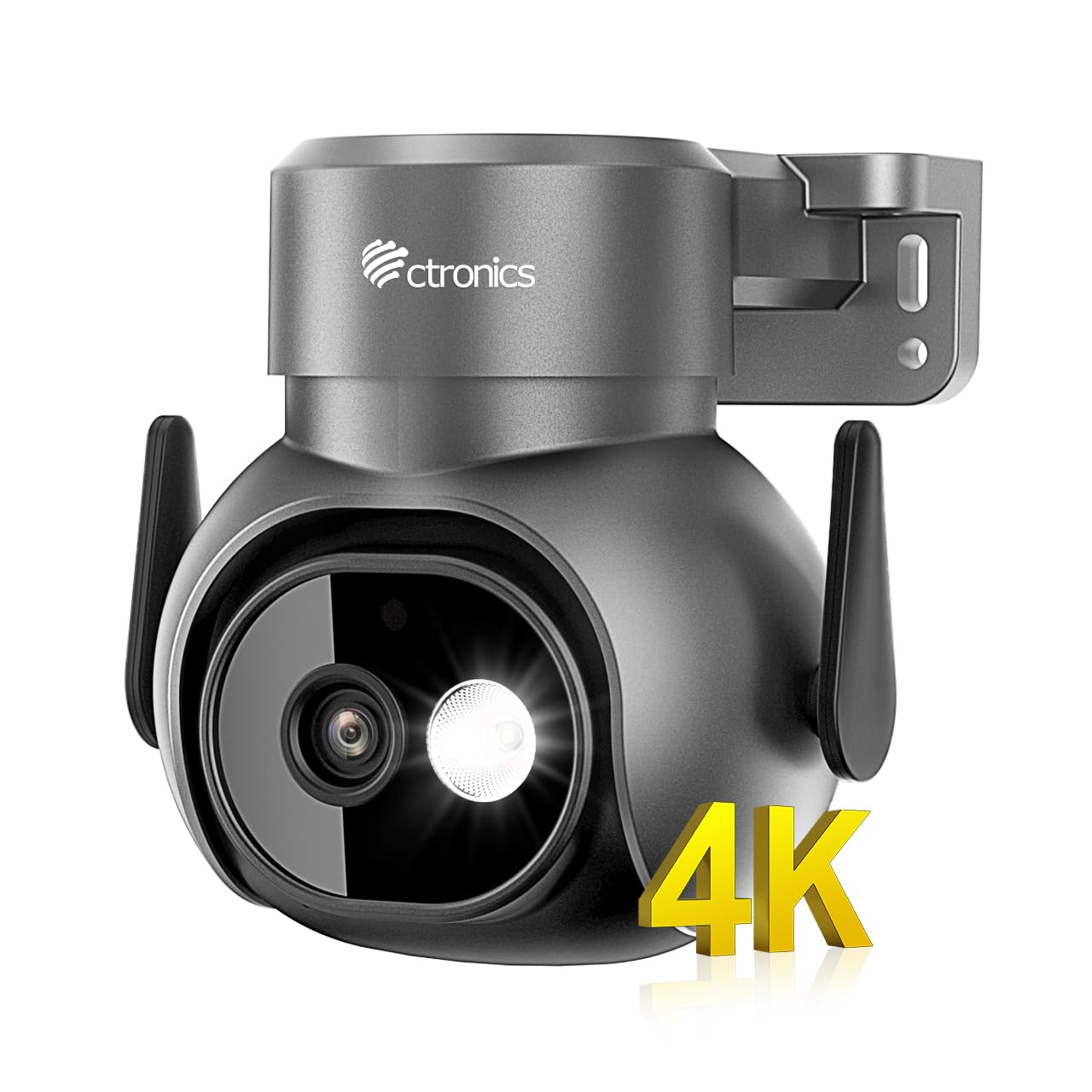 

Ctronics Security Camera Outdoor 8-мегапіксельна камера спостереження AI Detection Human Detection Pet Detection Автоматичне відстеження AI Night Vision Function All Day сірий колір