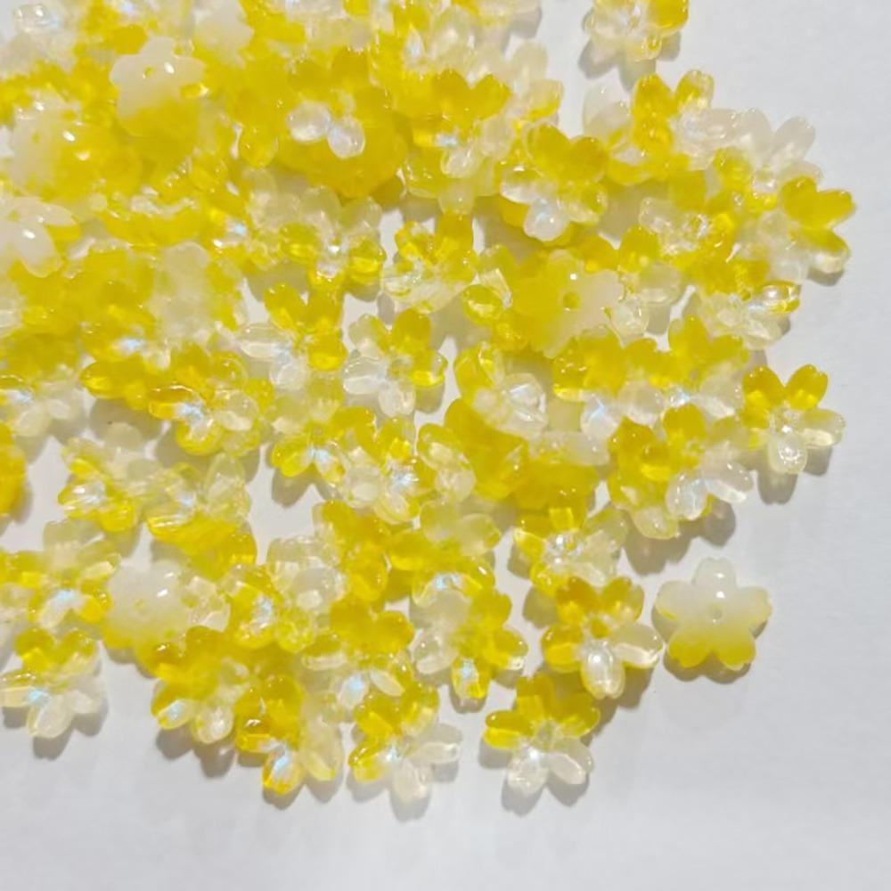 100pcs Transparent Oriental Cherry Beads Gradient Color Jewelry Making Material DIY Accessories