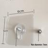 2-Pack Strong Adhesive No-Drill Transparent Hooks for Bathroom and Kitchen