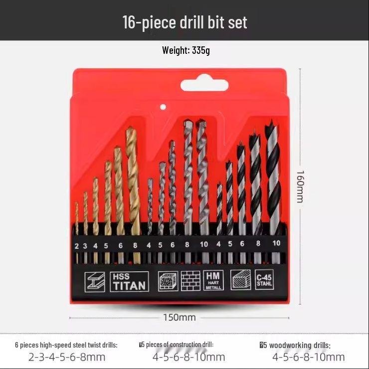 

Multi-Use Drill Bit Set for Metal, Wood, and Cement