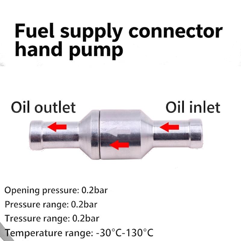 Aluminum Alloy Fuel One Way Check Valves Universal Use for Car Bike Fuel System Works Under 0.2 To 6 Bar Pressure Range